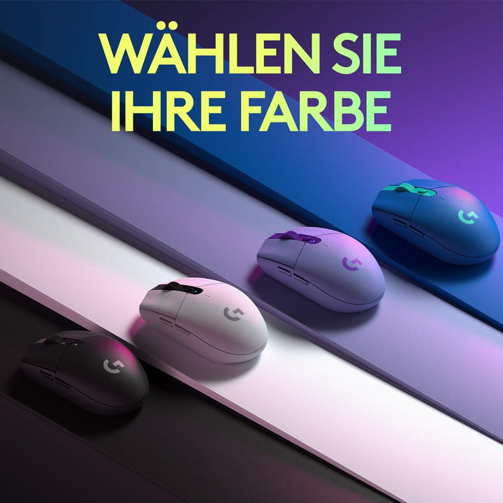 Logitech G305 LIGHTSPEED kabellose Gaming-Maus mit HERO 12K DPI Sensor, Wireless Verbindung, 6 progr