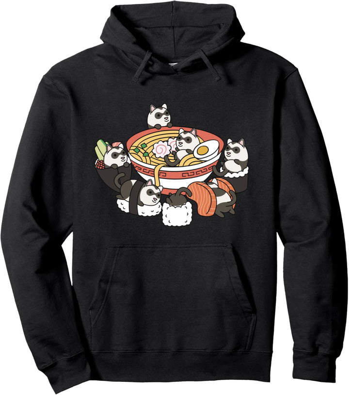 Ramen Sushi Frettchen Haustier Pullover Hoodie