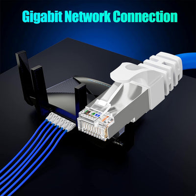 LAN Kabel 30 meter, Cat6 Lang Netzwerkkabel 30m Verlegekabel, RJ45 FTP Geschirmt Internet Kabel, Hoc