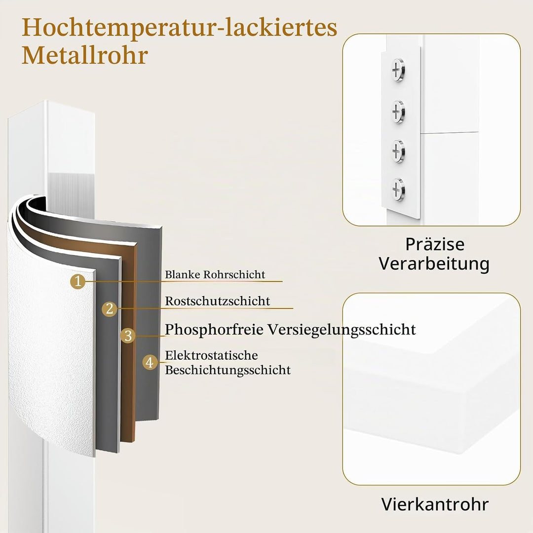 Yawinhe 64cm Kleiderstangen für die Wand, Industrieller Rohr Kleiderständer, Platzsparend, Wandregal