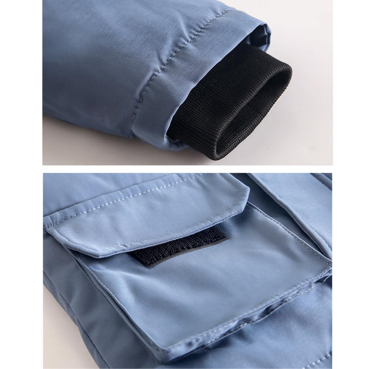 Baby Schneeanzug Winter 2 Stück Daunenjacke Mantel mit Schnee Lätzchen Hose Jungen Mädchen Skianzug