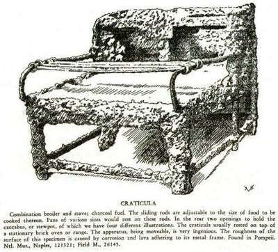 Battle-Merchant Craticula, römisches Kochgestell, Stahl - Kochen auf dem Lagerfeuer - Mittelalter -