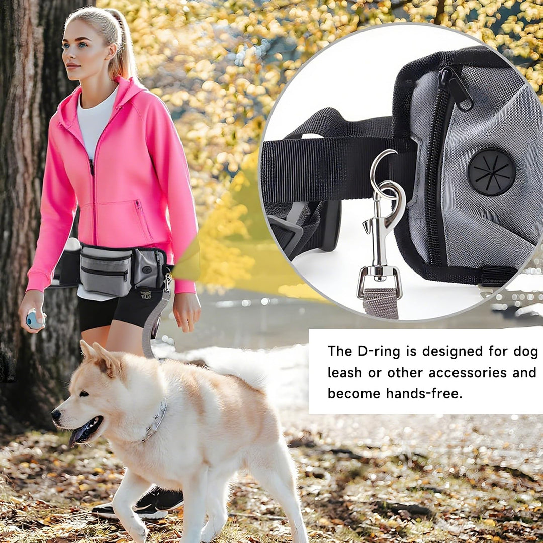 Grosse Bauchtasche für Hundetraining & Outdoor-Sport, Hüfttasche mit 4 Fächern, Wasserabweisende Lec