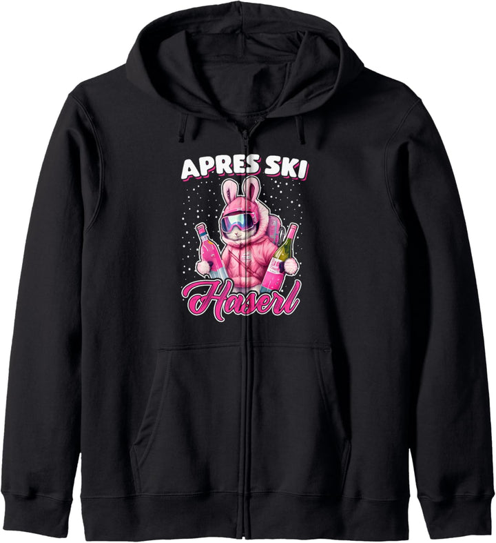 Apres Ski Rabbit Skihaserl Damen Party Crew Kapuzenjacke