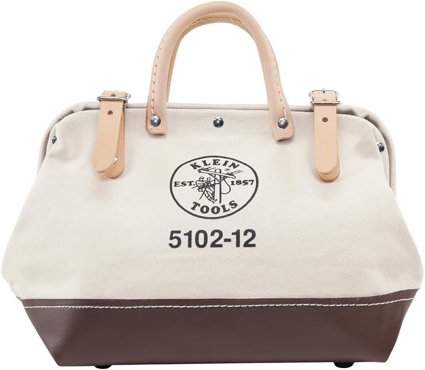 Klein Tools 5102-12 Werkzeugtasche aus Naturleinen, strapazierfähig, Werkzeugtasche, Mehrzwecktasche