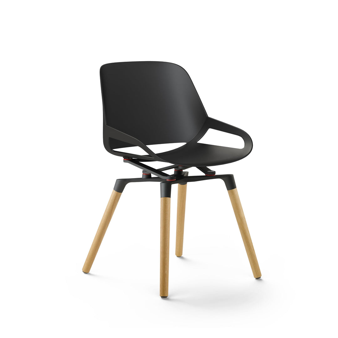 aeris Numo moderner Esszimmerstuhl – Schwingstuhl mit edlen Holzbeinen aus Eiche – Exklusiver Design