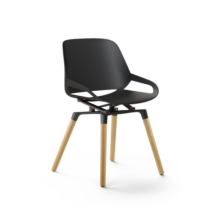 aeris Numo moderner Esszimmerstuhl – Schwingstuhl mit edlen Holzbeinen aus Eiche – Exklusiver Design