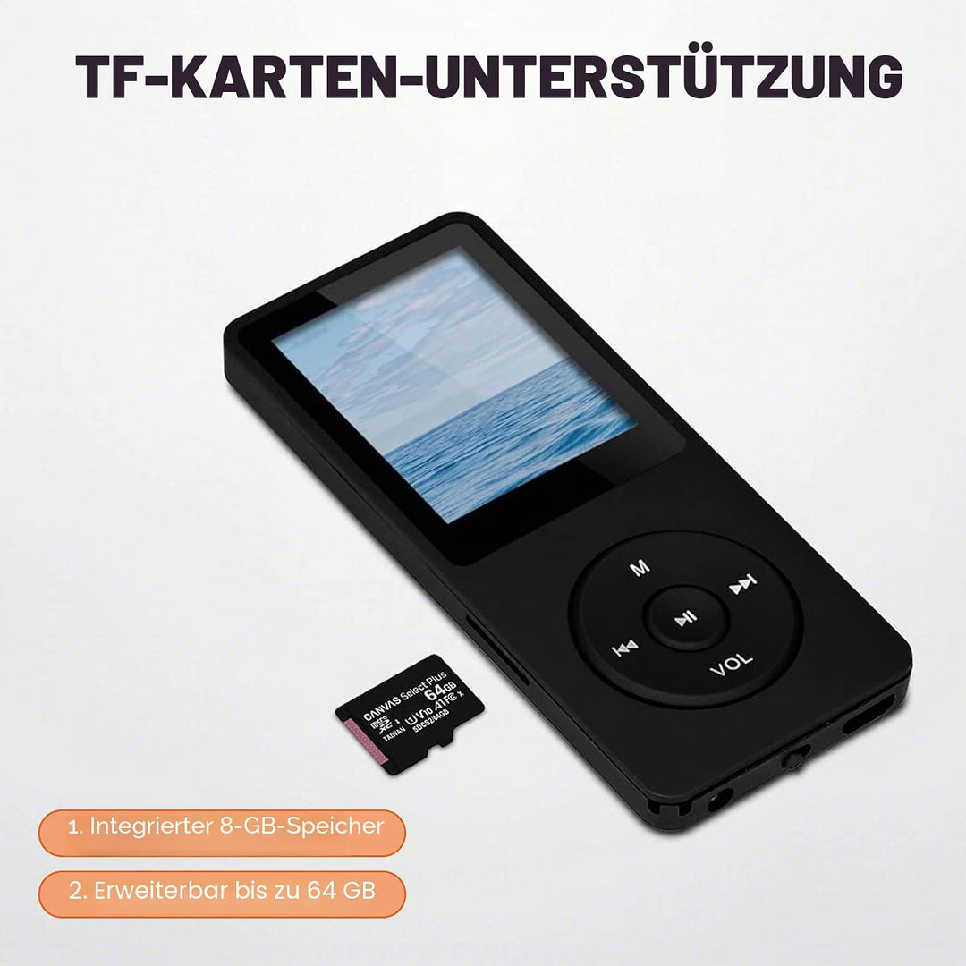 MP3-Player, MP3/MP4 digitaler Musik-Player, Lychee Upgrade, 8 GB, tragbarer HiFi-Sound, Musik-Player