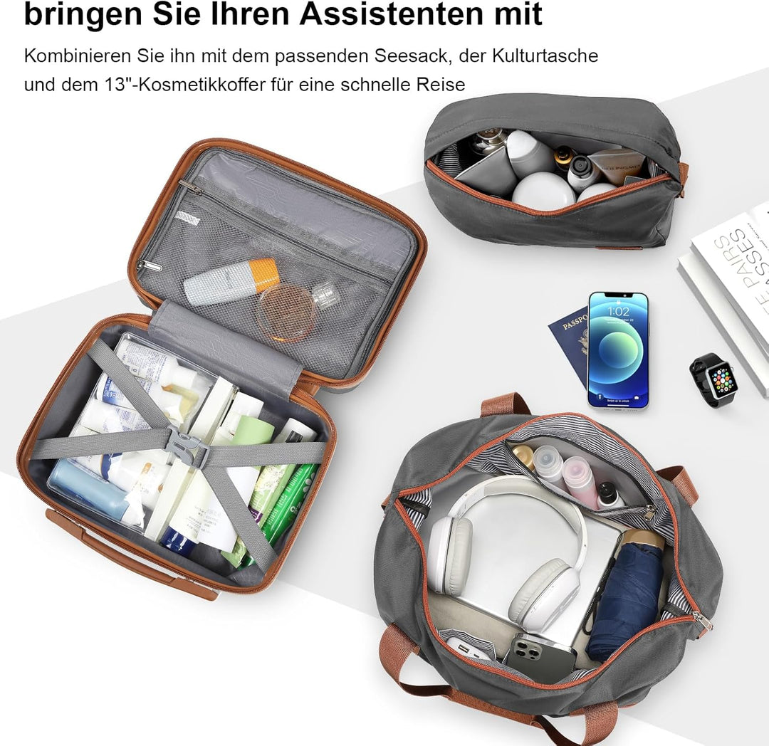 Joyway Kofferset Reisekoffer Set 6tlg Hartschale mit Beautycase Kosmetikkoffe mit 4 Rollen und TSA-S