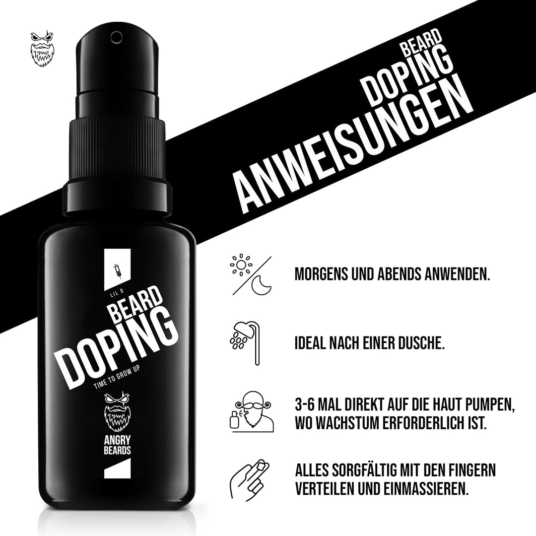Angry Beards Grow Oil Bartwuchsmittel - Serum, Fördert Bartwachstum | Enthält natürliche Öle, Vitami