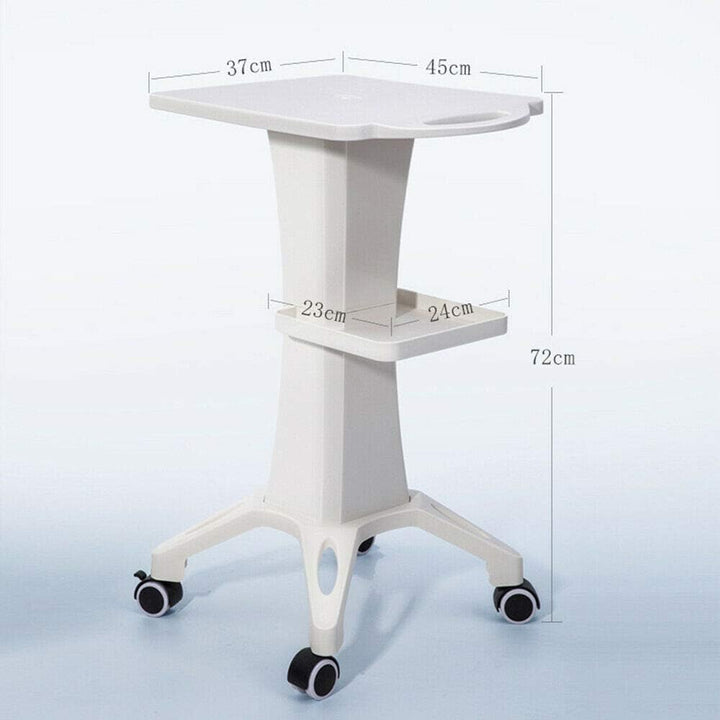 Futchoy Kosmetikstudio Beauty Wagen Weiss Kosmetikwagen Gerätewagen Arbeitswagen Trolley 2-lagiges m