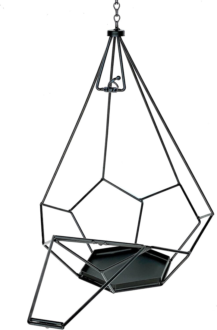 DanDiBo Blumenampel Innen Metall Wand Hängepflanzen 82 cm 96075 L mit Tür 6 Ecken Pflanzenhänger Blu