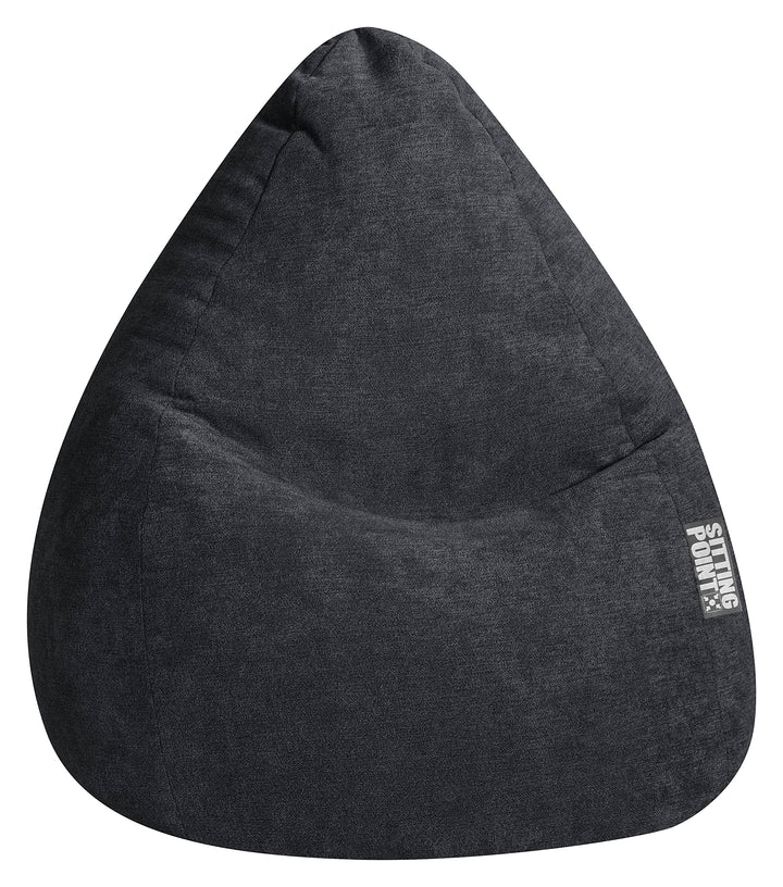 SITTING POINT only by MAGMA Sitzsack ALFA Velours schwarz XXL ca. 300L