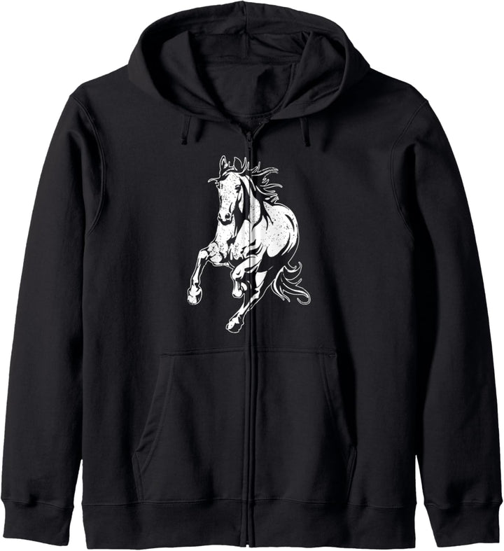 Laufendes Pferd Kapuzenjacke