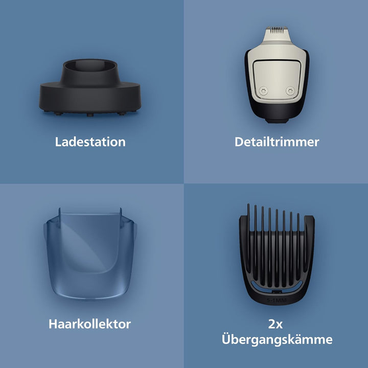 Philips Bartschneider 7000er-Serie – selbstschärfende Metallklingen, 40 Längeneinstellungen, BeardSe