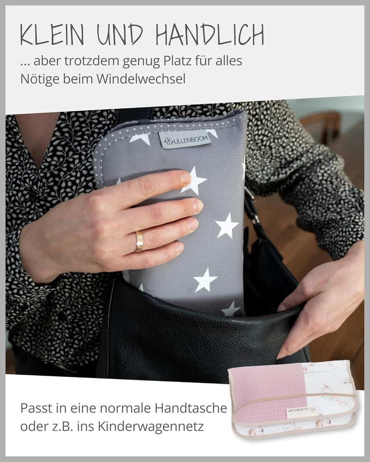 ULLENBOOM ® Windeltasche für unterwegs Märchenwald (Made in EU) - Wickeltasche für bis zu 3 Windeln,