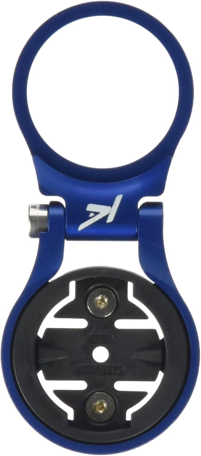 K-EDGE Vorbauhalterung Fahrradcomputer Garmin Edge Verstellbar Blue Anodize, Blue Anodize