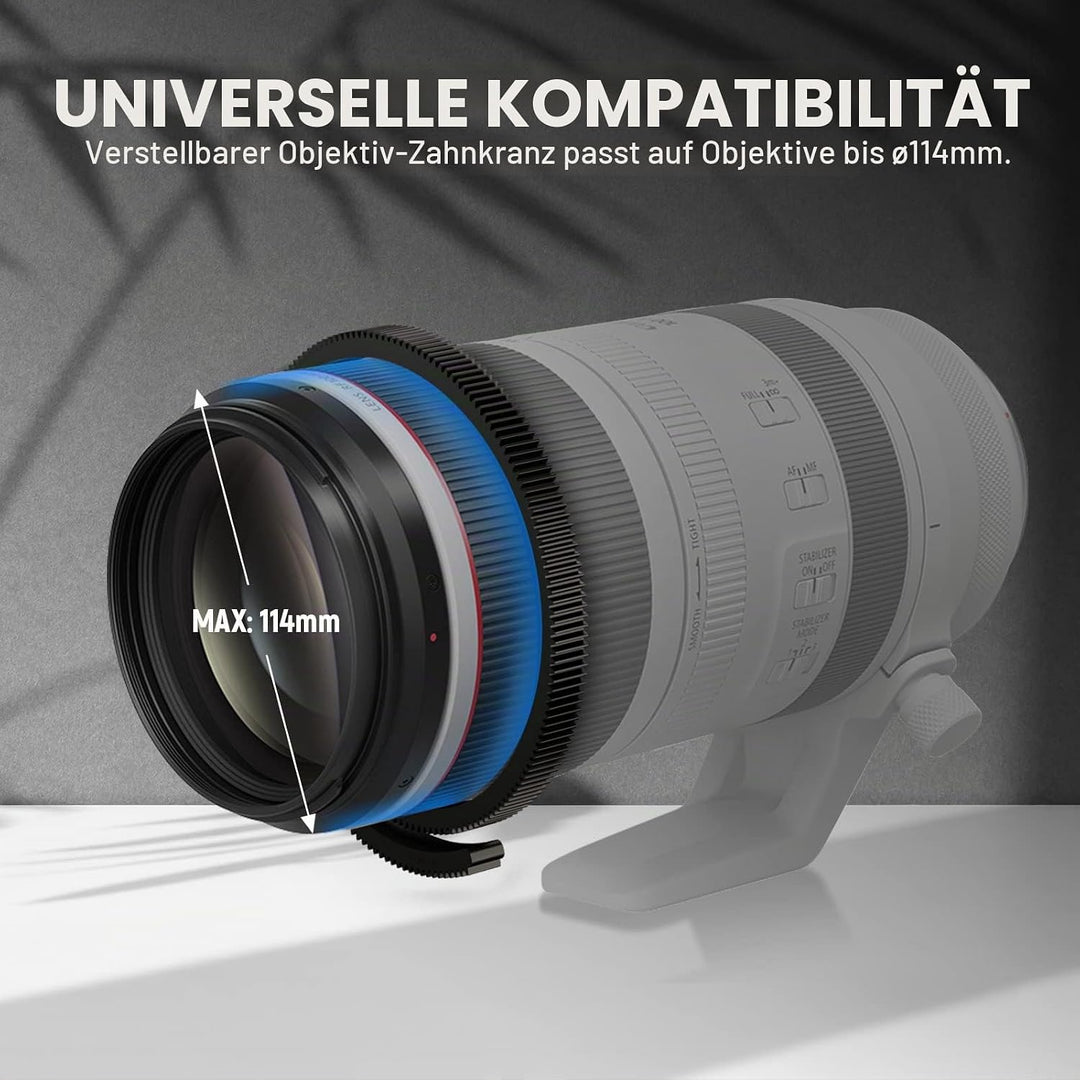 NEEWER Mini Follow Focus mit A/B Anschlägen, Objektiv Zahnkranz,15mm Stab &amp; Stabklemme für Filmkamer