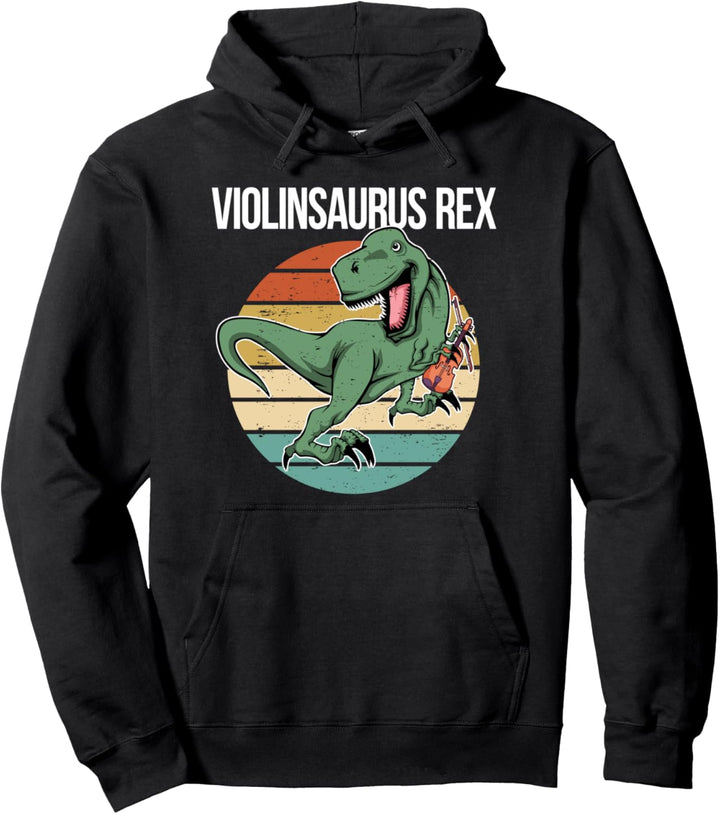 Violine Geigenspielerin Violinsaurus Dinosaurier Mit Geige Pullover Hoodie