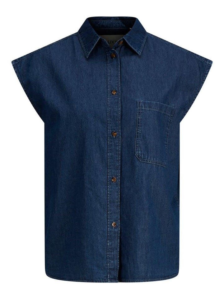 JJXX Damen Jxlayla Sl Chambray Shirt Sn Blouse S Medium Blue Denim, S Medium Blue Denim