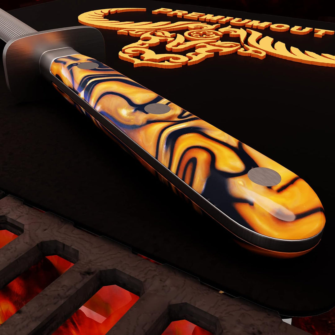 Giesser seit 1776 - Made in Germany - Wetzstahl 25 cm Spicy Orange, PremiumCut Steel No 1, Messersch