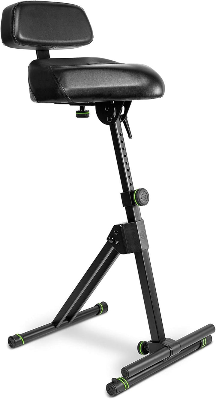 Gravity FM SEAT1 BR - Höhenverstellbare Stehhilfe mit Fussstütze und Rückenlehne, Höhenverstellung b