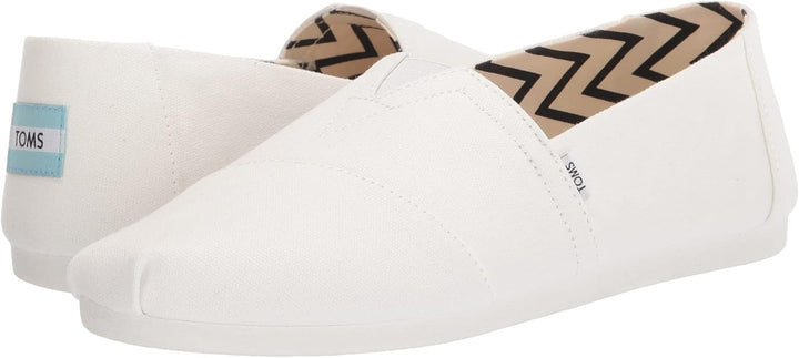TOMS Herren Alpargata aus Recycelter Baumwolle Flache Slipper 47.5 EU Weiss, 47.5 EU Weiss