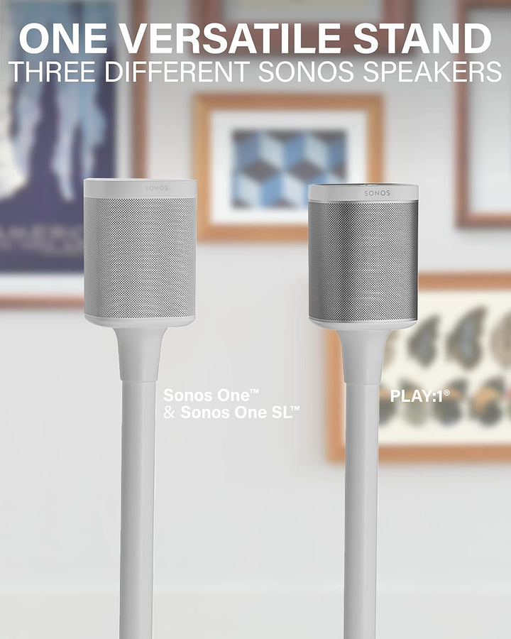 Sanus Kabellose Lautsprecherständer für Sonos One, One SL und Play:1 – einfache Montage in 15 Minute