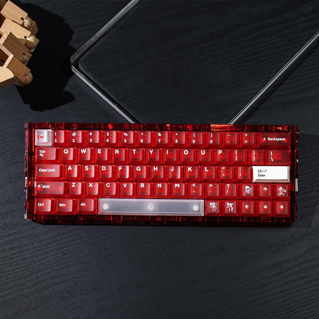 Sumgsn Mechanische Tastatur Gehäuse Transparentes Tastaturgehäuse Kompatibel mit Wooting60/HM66/Mad6