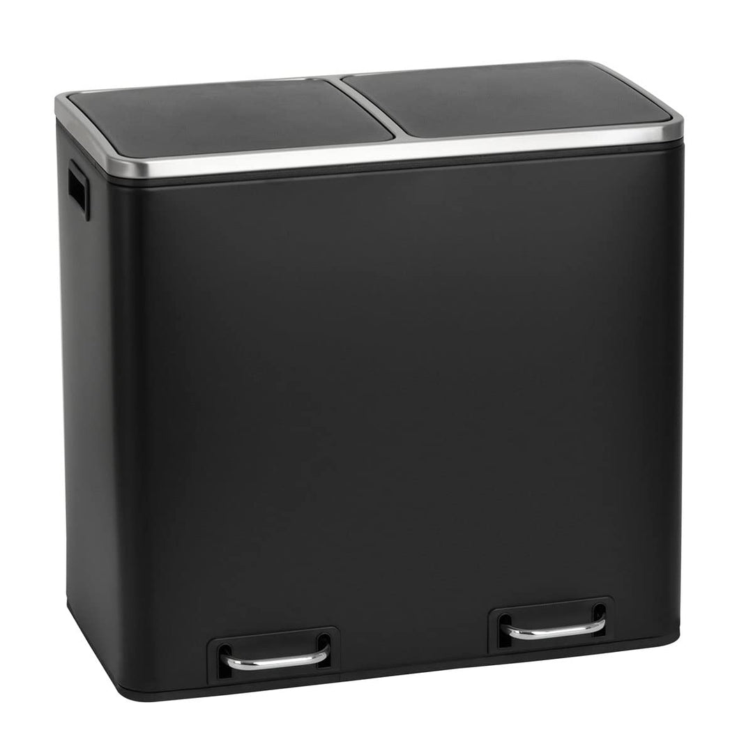 SVITA TM2X24 Treteimer 48 Liter Abfalleimer Mülleimer Design Mülltrennung Papierkorb Küchen-Ordnung