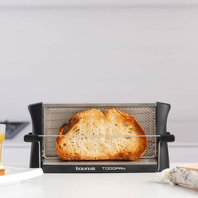 TAURUS 960632 Toaster aus Edelstahl, 700 W, für alle Brotsorten, mit Haltestab, Multicolour