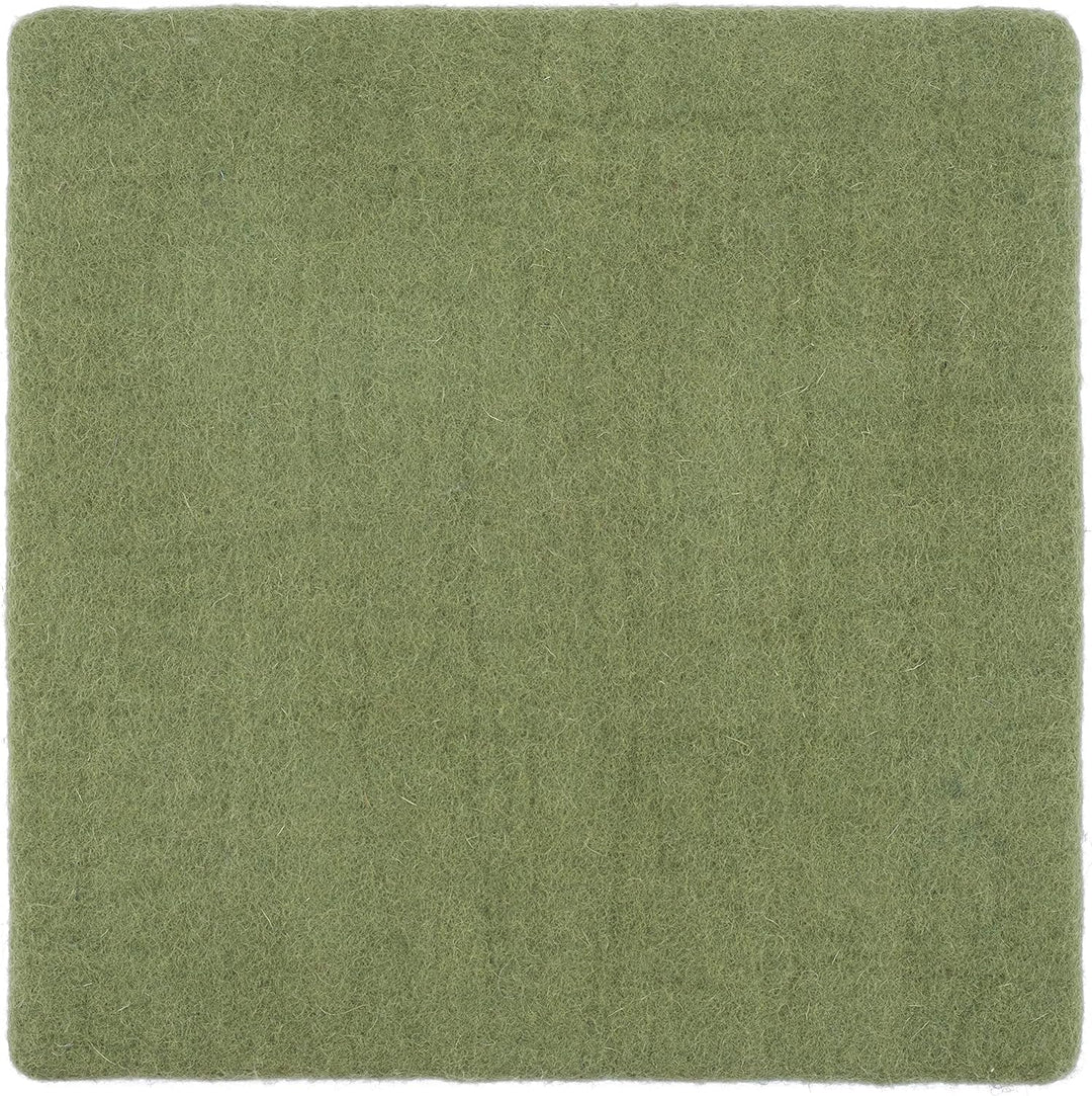 myfelt Flache Filz-Sitzauflage/Stuhlauflage - Kaspar - quadratisch, 36x36 cm, Dunkelgrün, Dunkelgrün