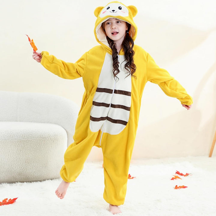 Kids Onesie Tier Suit Hooded Pyjamas Halloween Weihnachten Cosplay Kostüm für Jungen &amp; Mädchen 7-8 J