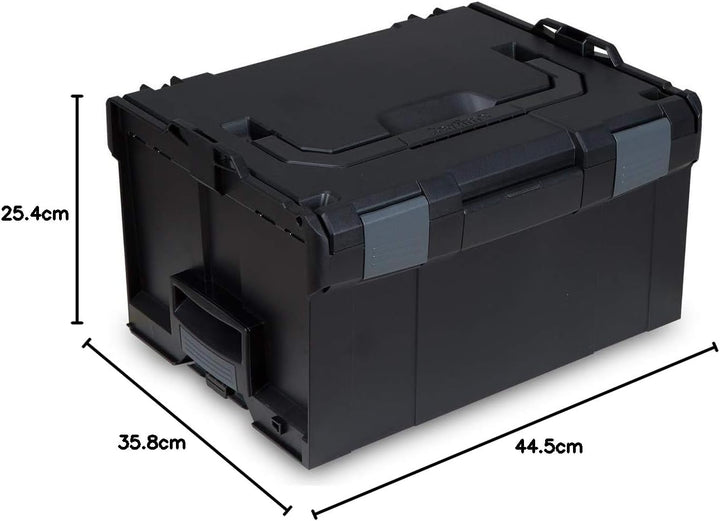 L-BOXX® 238 Bosch Sortimo schwarz leer BSS Werkzeugkoffer Transportbox black, Schwarz