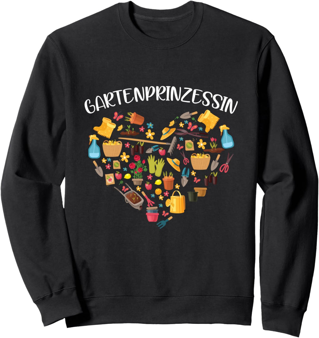 Gartenprinzessin Gärtner Garten Schmetterling Blumenherz Sweatshirt