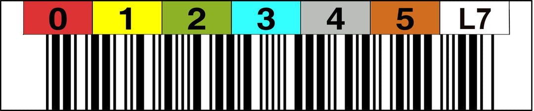 LTO 7 Label horizontal Nummernkreis 000000-000099 Nummernkreis: 000000 - 000099, Nummernkreis: 00000