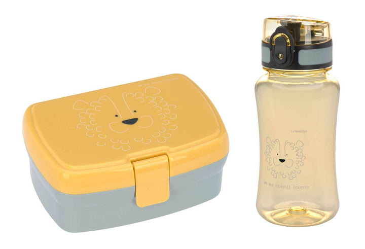 LÄSSIG Brotdose & Trinkflasche Set - Lunch Set mit Lunchbox und Trinkflasche (460 ml)/About Friends