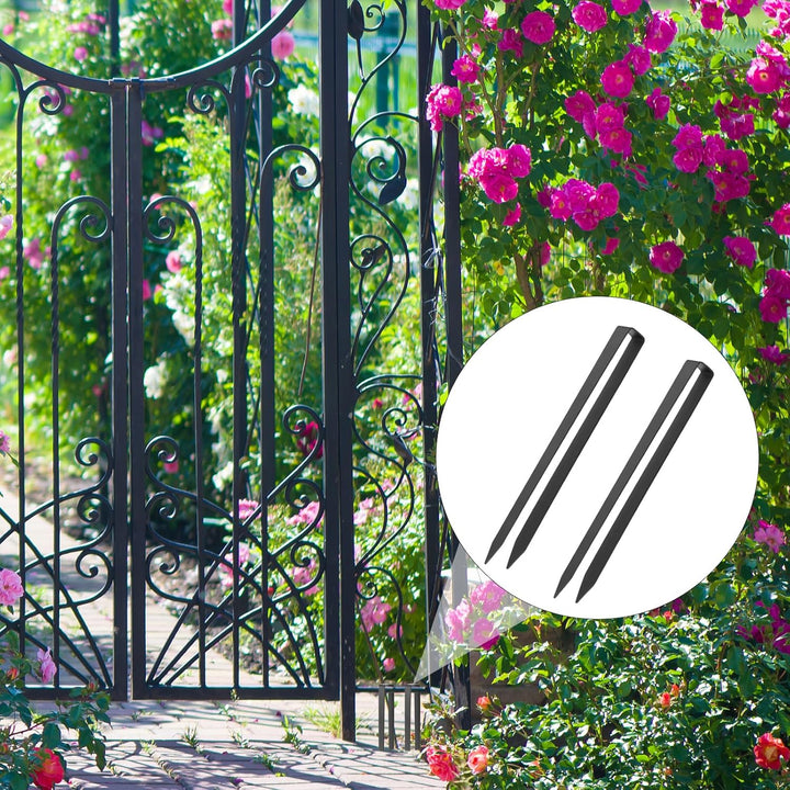 Bodenanker für Rosenbogen Schwarz 30CM U-Förmige Erdanker für Garten Unkrautvlies Kunstrasen Rankhil