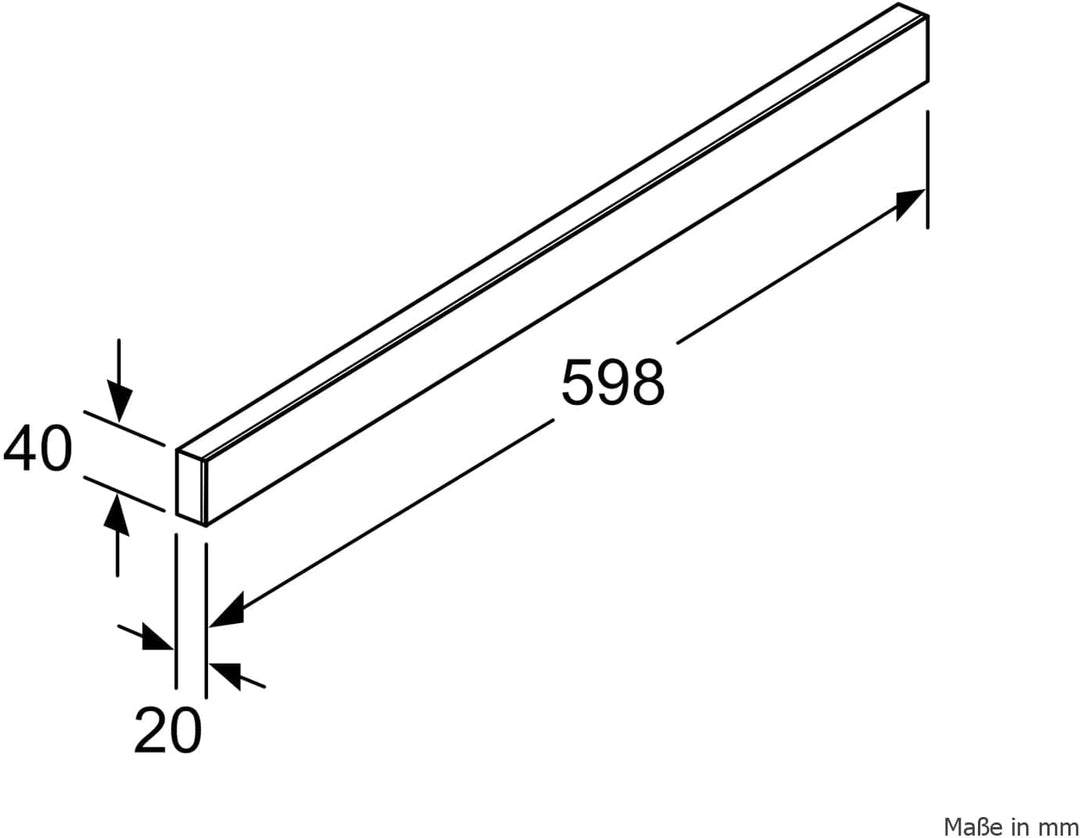 Bosch DSZ4686 Zubehör für Dunstabzüge, Griffleiste schwarz, Made in Germany