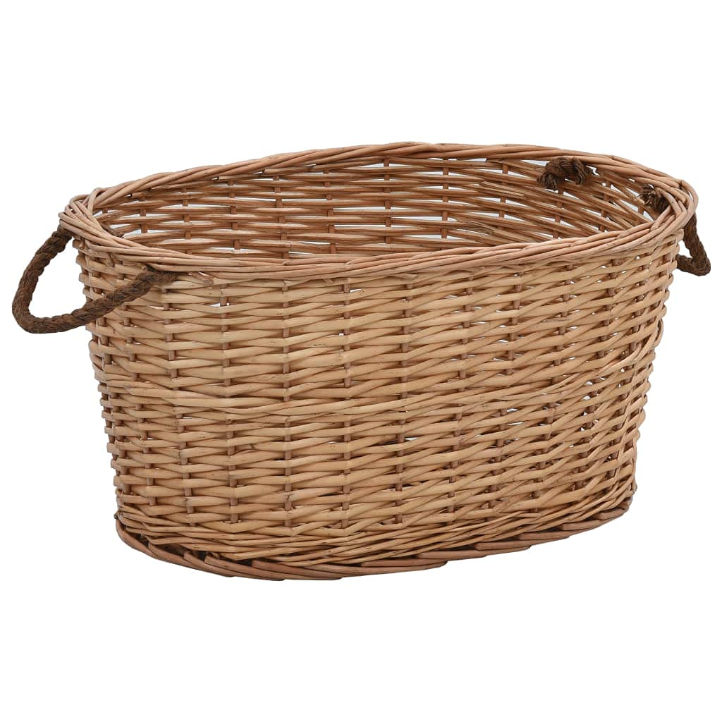 Generisch Holzkorb mit Tragegriffen 56x40x28 cm Natur Weide,Heim &amp; Garten,Zubeh?r f¨¹r Kamine &amp; Holz