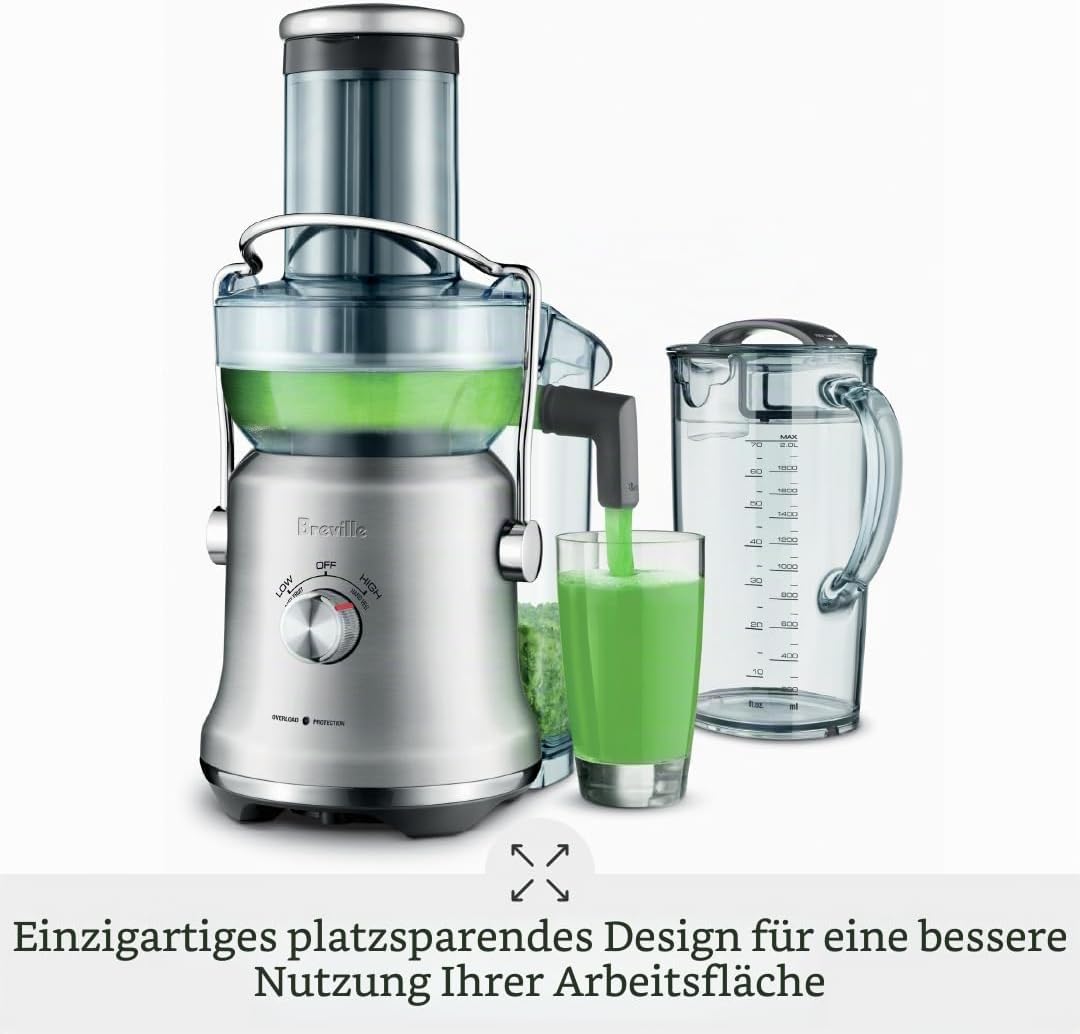 Breville Saftbrunnen SL, BJE530BBS1BUS1 Stainless Steel 70 fl oz, Stainless Steel 70 fl oz