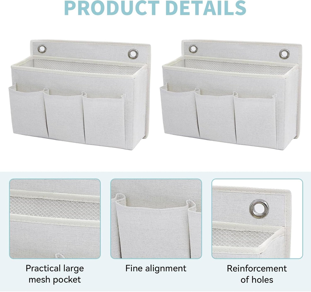 2 Stück Wand Organizer Tasche Hängekörbe Mit Grosser Mesh Abteilung Und 3 Taschen Tür Organizer Plat