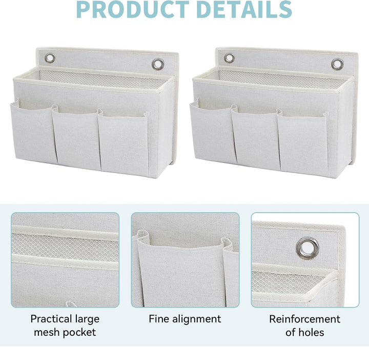 2 Stück Wand Organizer Tasche Hängekörbe Mit Grosser Mesh Abteilung Und 3 Taschen Tür Organizer Plat