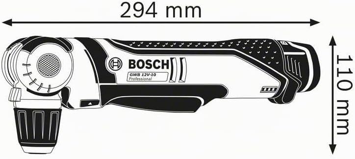 Bosch Professional Visseuse d'angle Sans-fil GWB 12V-10 (2 Batteries 2,0Ah Li-Ion, 12V, Ø de perçage