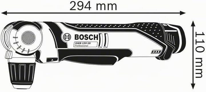 Bosch Professional Visseuse d'angle Sans-fil GWB 12V-10 (2 Batteries 2,0Ah Li-Ion, 12V, Ø de perçage