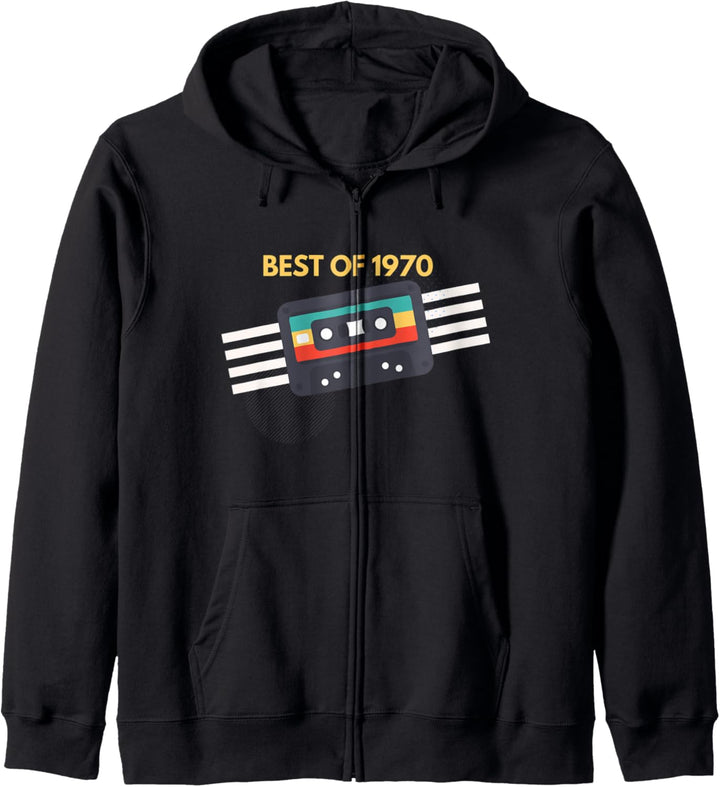 Lustiges Best Of 1970 Geburtstagsgeschenk Kassettenband Kapuzenjacke