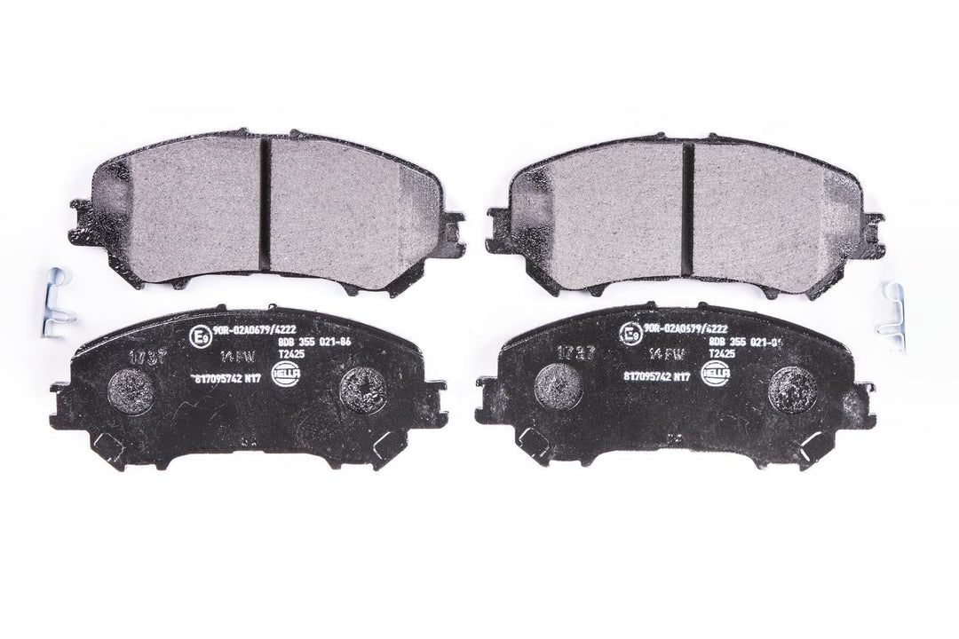 HELLA PAGID 8DB 355 021-861 Bremsbelagsatz - T2425 - Dicke/Stärke: 16.7mm - mit akustischer Verschle