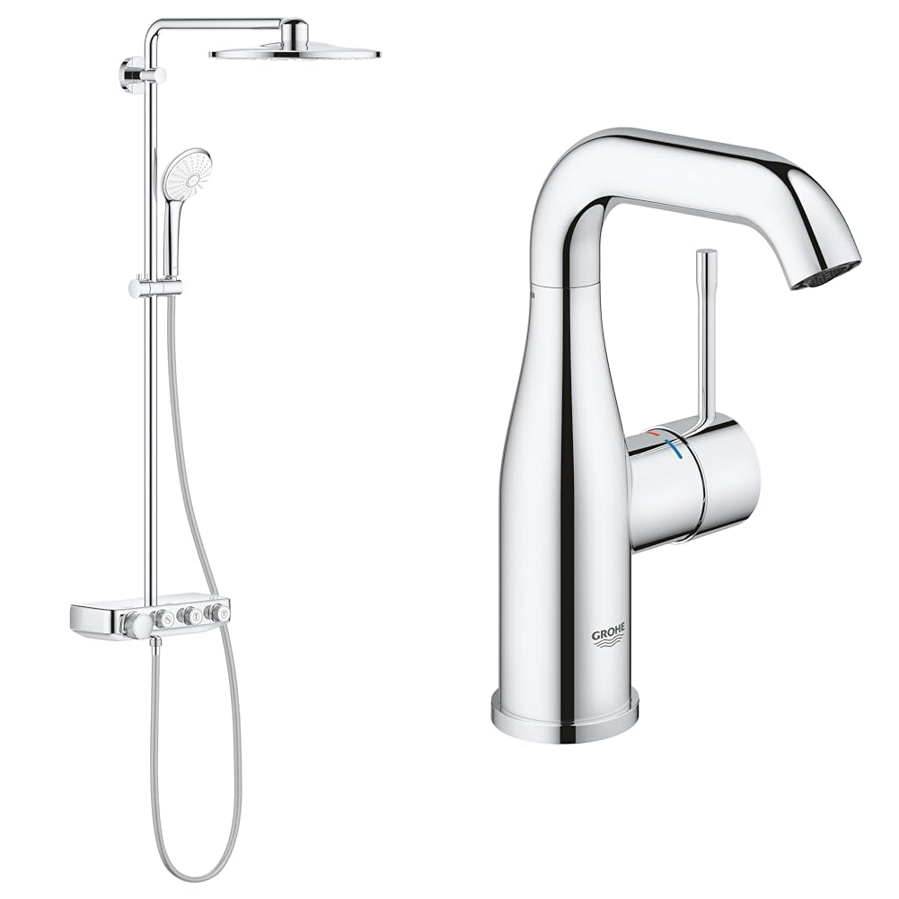 GROHE Euphoria Smartcontrol 310 Duo - Duschsystem mit Thermostatbatterie &amp; Essence - Einhand- Wascht