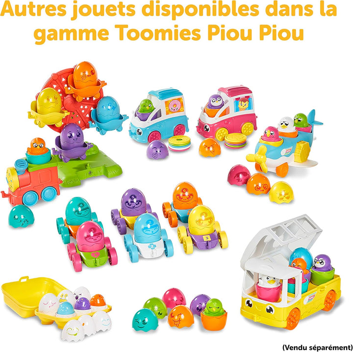 TOMY Toomies Versteck- und Quiek Mein kleiner Eiswagen, das Schiebe und Osterspielzeug für Babys, Mu