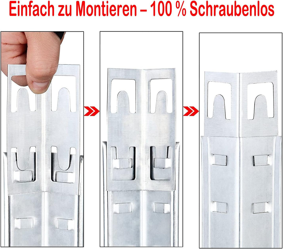 AUTOFU 5 Stöckiges Schwerlastregal Regal, Lagerregal Garagenregal, Metallregal Verzinkt - 170cm x 75